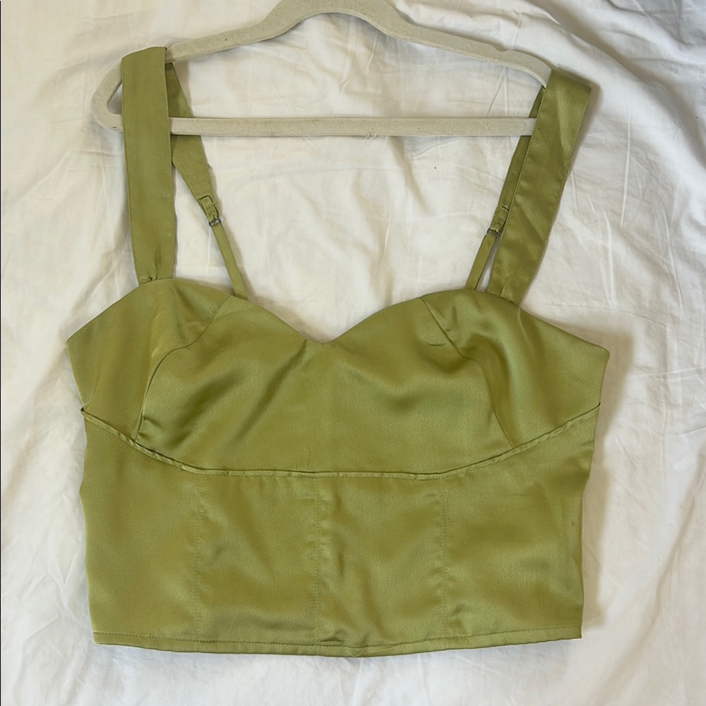 Abercrombie & Fitch Satin Green Top